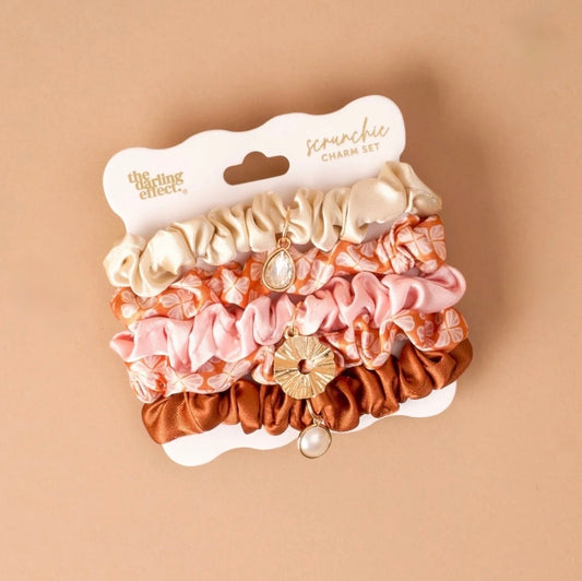 The Darling Effect Scrunchie Charm Set-Sienna Spice