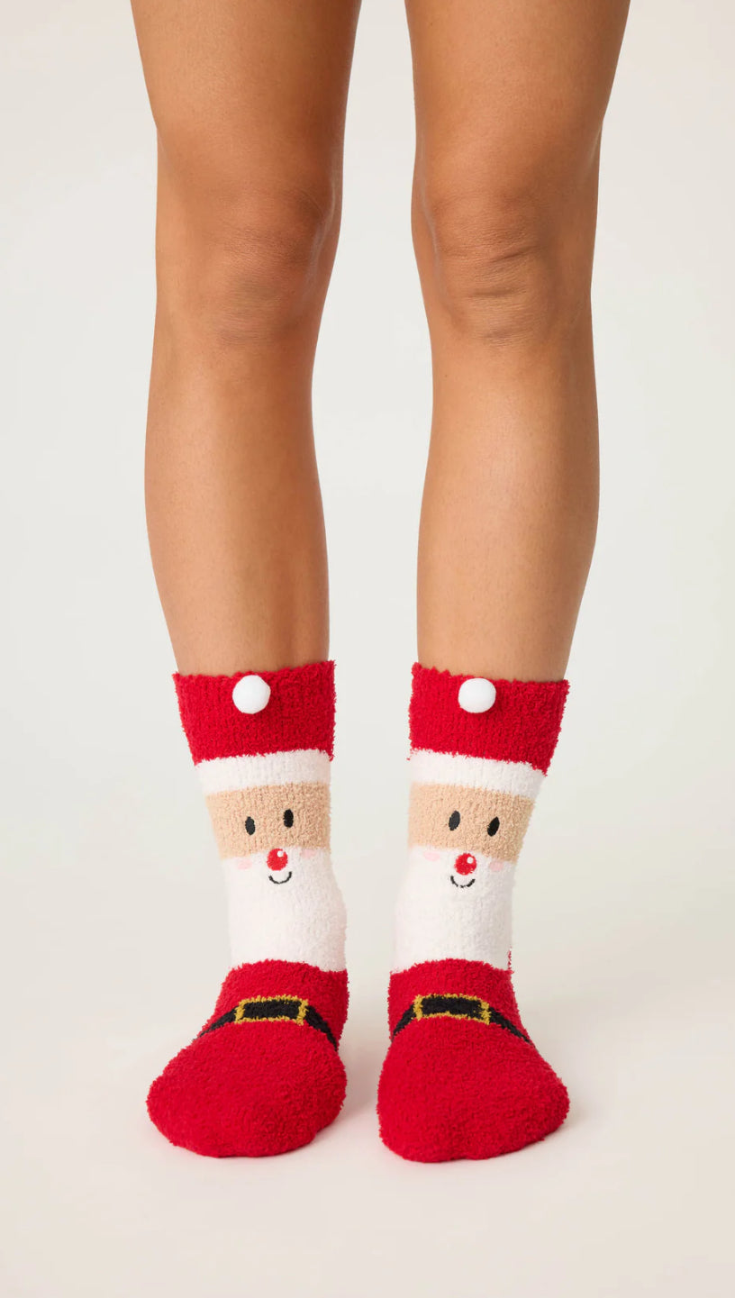 PJ Salvage "Santa" Socks-Red