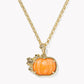 Kendra Scott Pumpkin Long Pendant Necklace-Gold Orange MOP