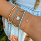 LeMel Dee Alternating Turquoise & CZ Tennis Bracelet-Gold