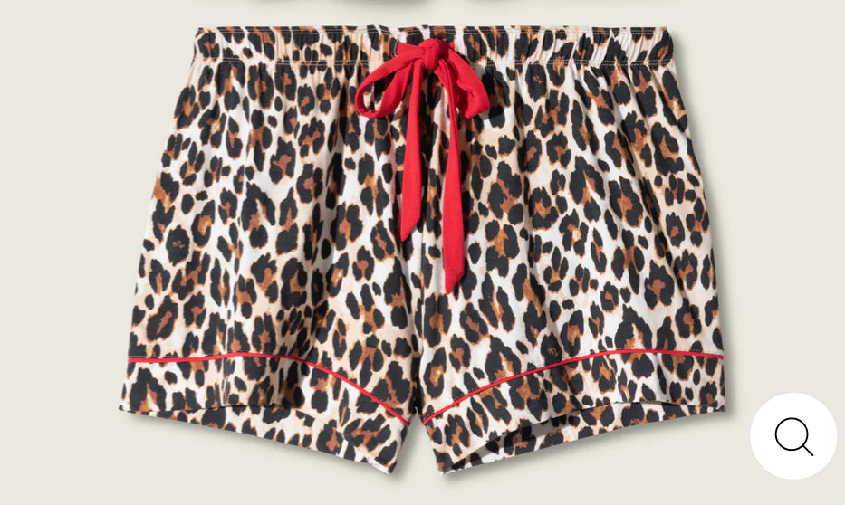 PJ Salvage "Holiday Dreams" Leopard Print Short