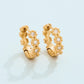Spartina 449 SP Floret Hoop Earrings 15mm- Crystal