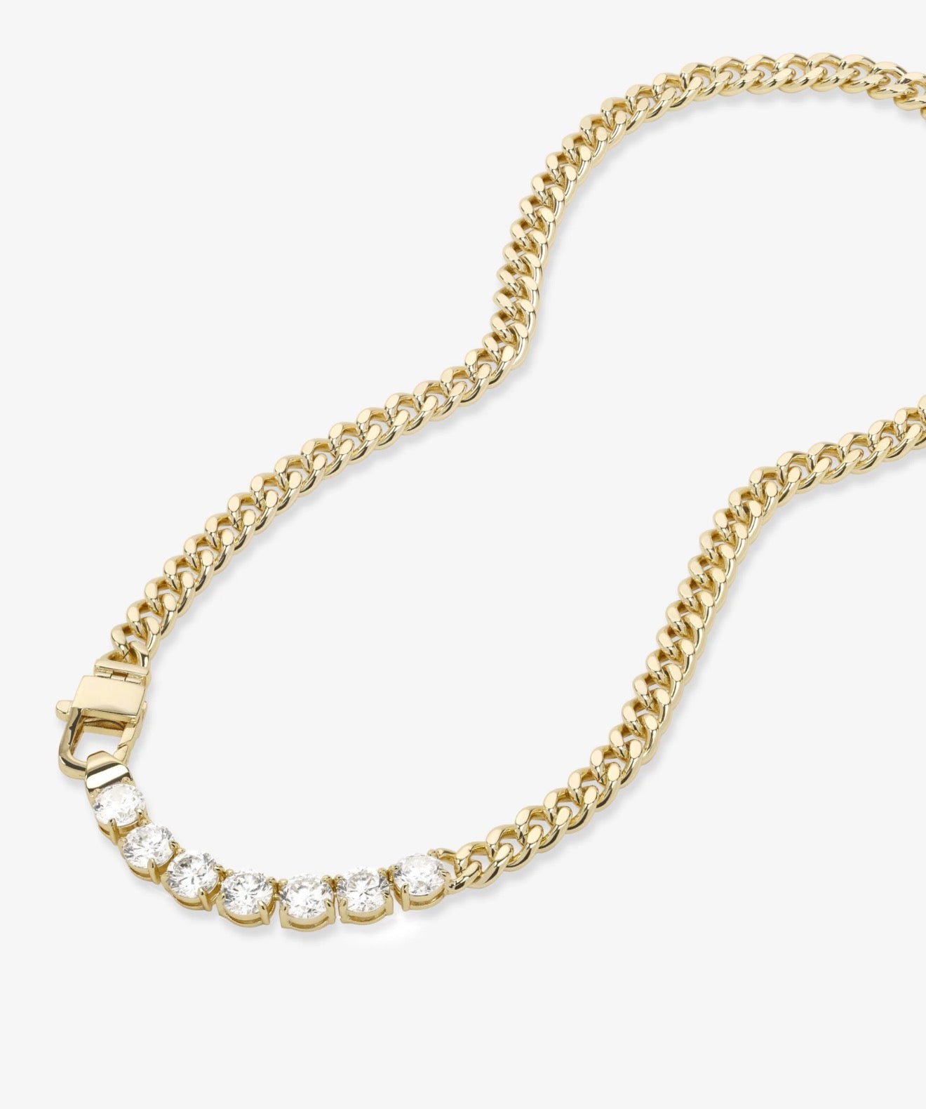 Melinda Maria “Julian Loves Diamond” Necklace Gold/White