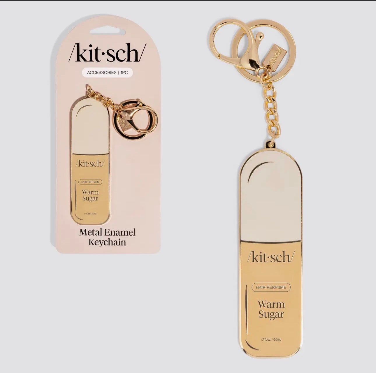 Kitsch Metal Enamel Keychain-Warm Sugar