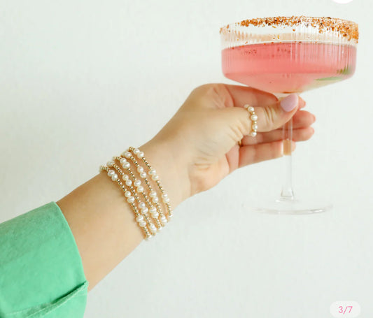 Beaded Blondes "Coastal Pearl" Ring