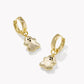 Kendra Scott Ghost Huggie Earring-Gold White MOP