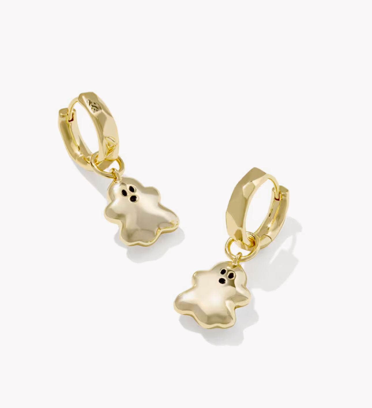 Kendra Scott Ghost Huggie Earring-Gold White MOP