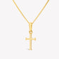 Rizen Small Cross Pendant Necklace-Gold