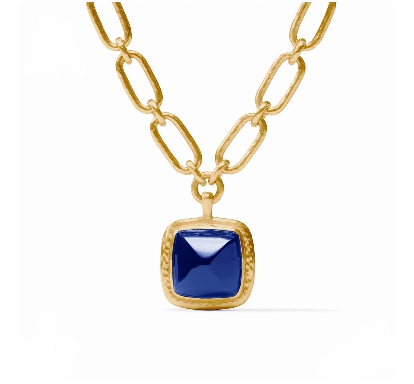 Julie Vos “Sahara” Statement Necklace - Gold/Iridescent Sapphire Blue
