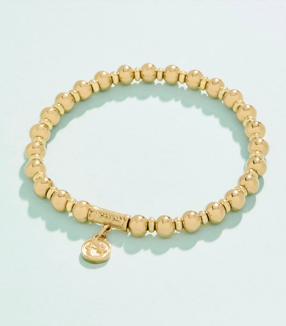 Spartina 449 SP Shelter Cove Stretch Bracelet-6mm Gold