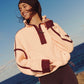 Free People Movement "Mountain High" 1/2 Zip-Pina Colada/Red Velvet