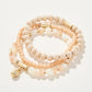 Spartina 449 Sparkle Stretch Bracelet Stack- Cream