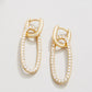 Spartina 449 Hudson Convertible Hoop Earrings-Crystal/Gold