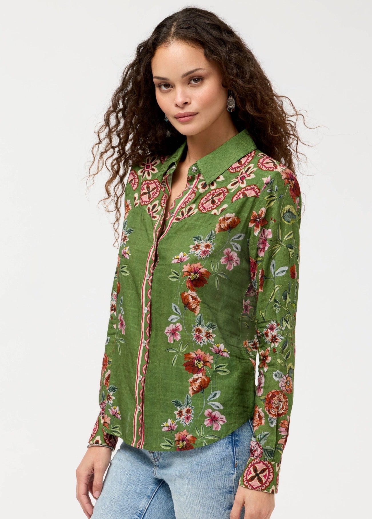 Johnny Was Vintage Western Shirt-Zarima