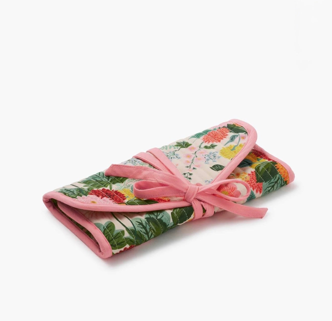 Rifle Paper Co. "Dahlia" Quilted Jewelry Roll