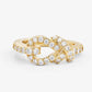 Melinda Maria “Knot” Ring- Gold/White CZ