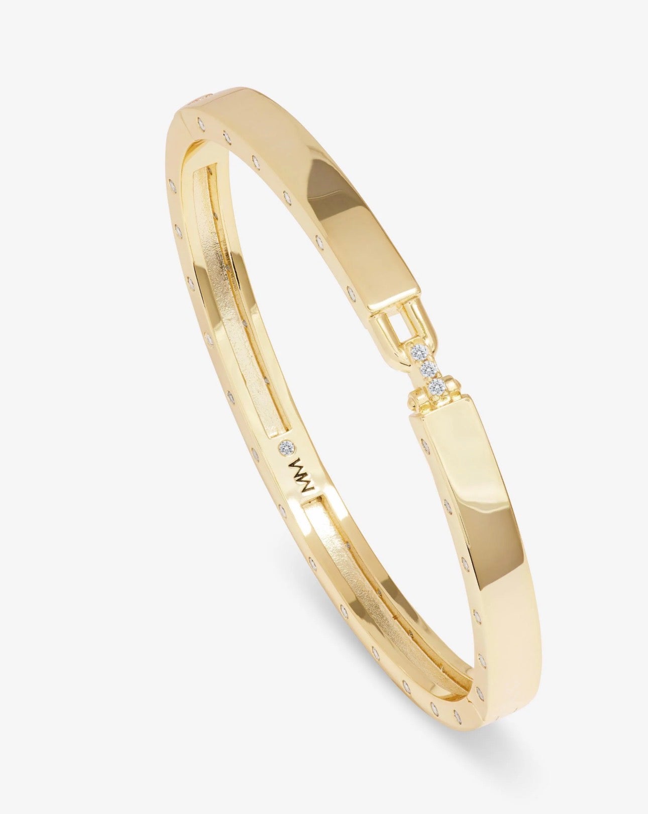 Melinda Maria “Ashley” Lock Cuff-Gold/White
