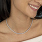 LeMel Graduated CZ Tennis Necklace-silver