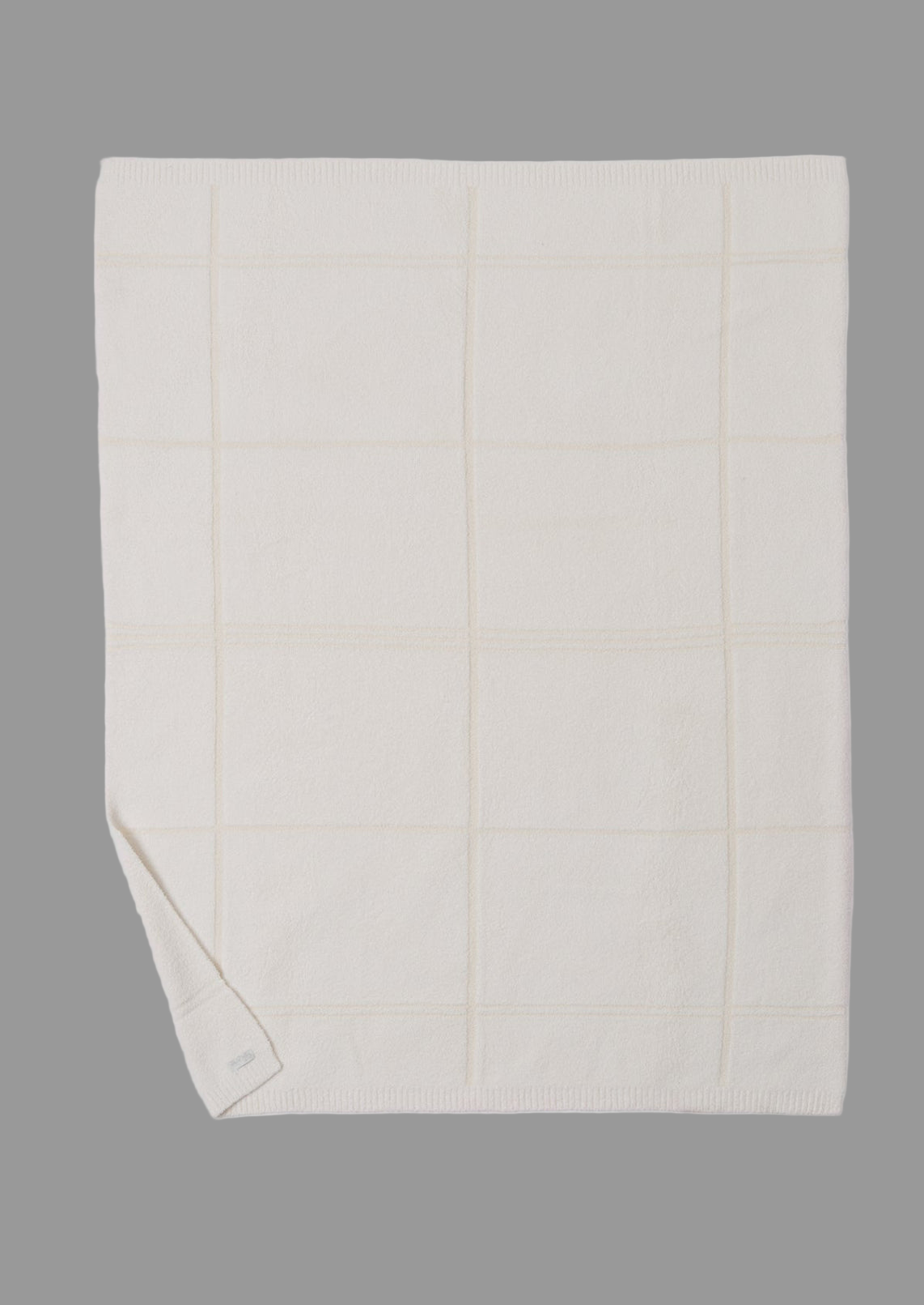 Barefoot Dreams  CozyChic® Cotton Tonal Plaid Throw - Cream