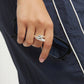Uno de 50 "Raíces" Ring-Silver