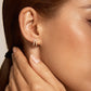 LeMel “Ava Double CZ” Huggie Earrings-Gold