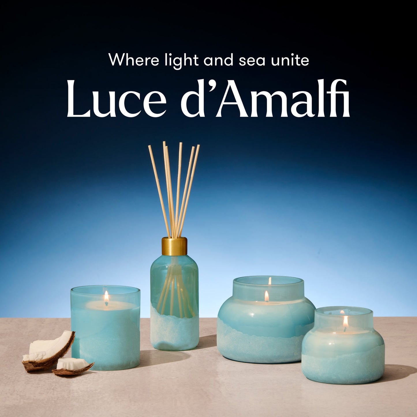 Capri Blue Luce d'Amalfi Petite Candle - 8 oz-Coconut Santal