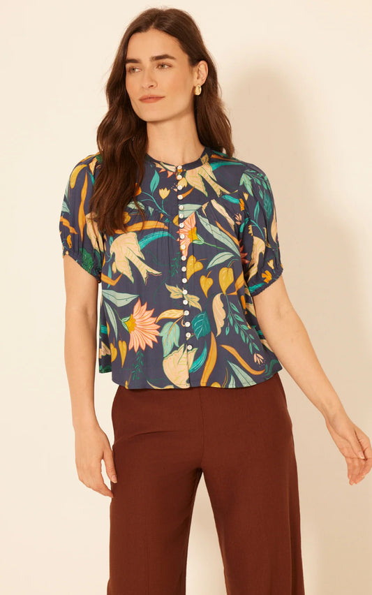 Bila 77 "Claire" Top-Navy Meadowbrook