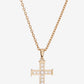 Rizen Luminous Cross Pendant Necklace-Gold