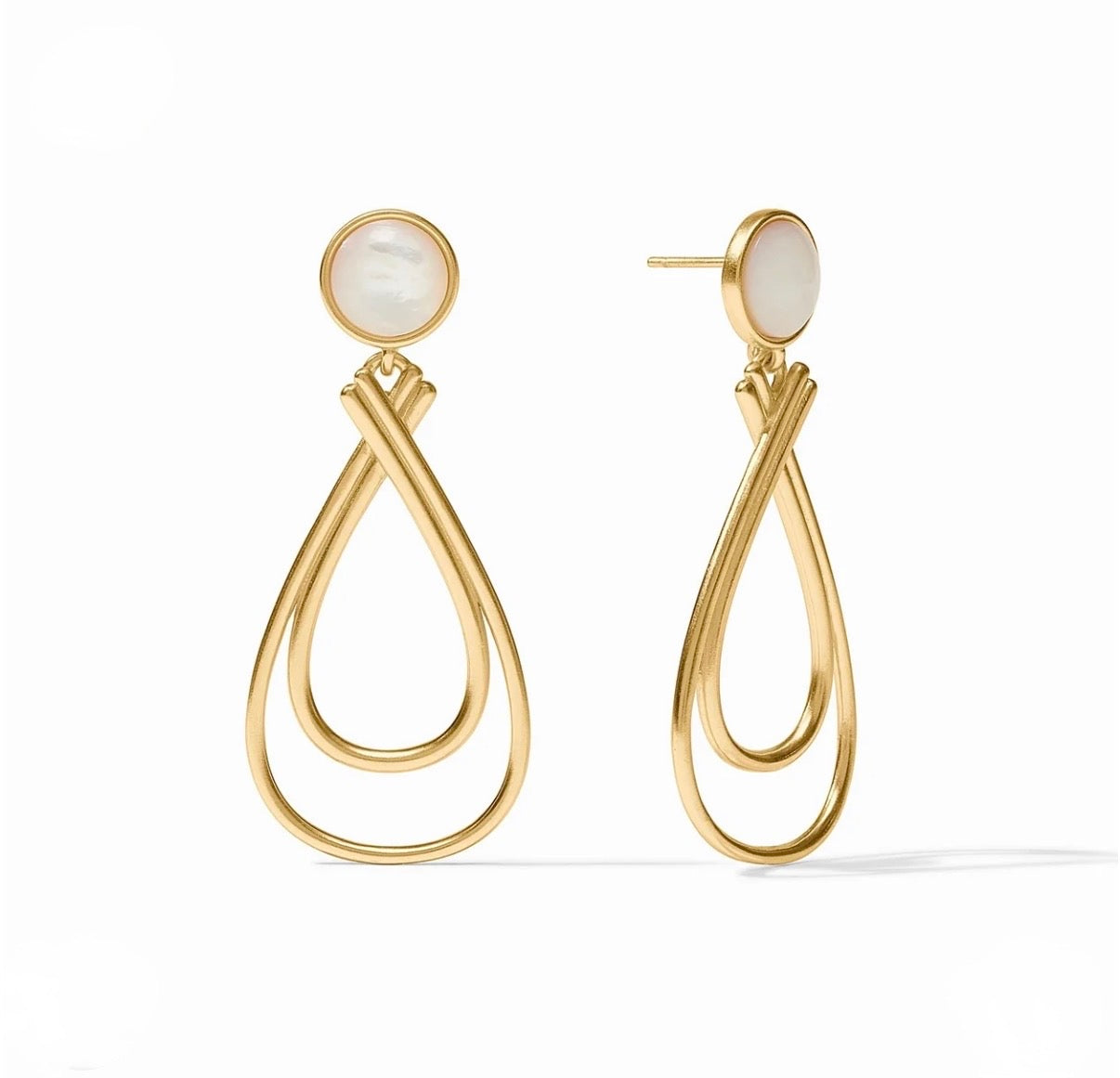 Julie Vos “Essex” Stone Earring - Gold/MOP