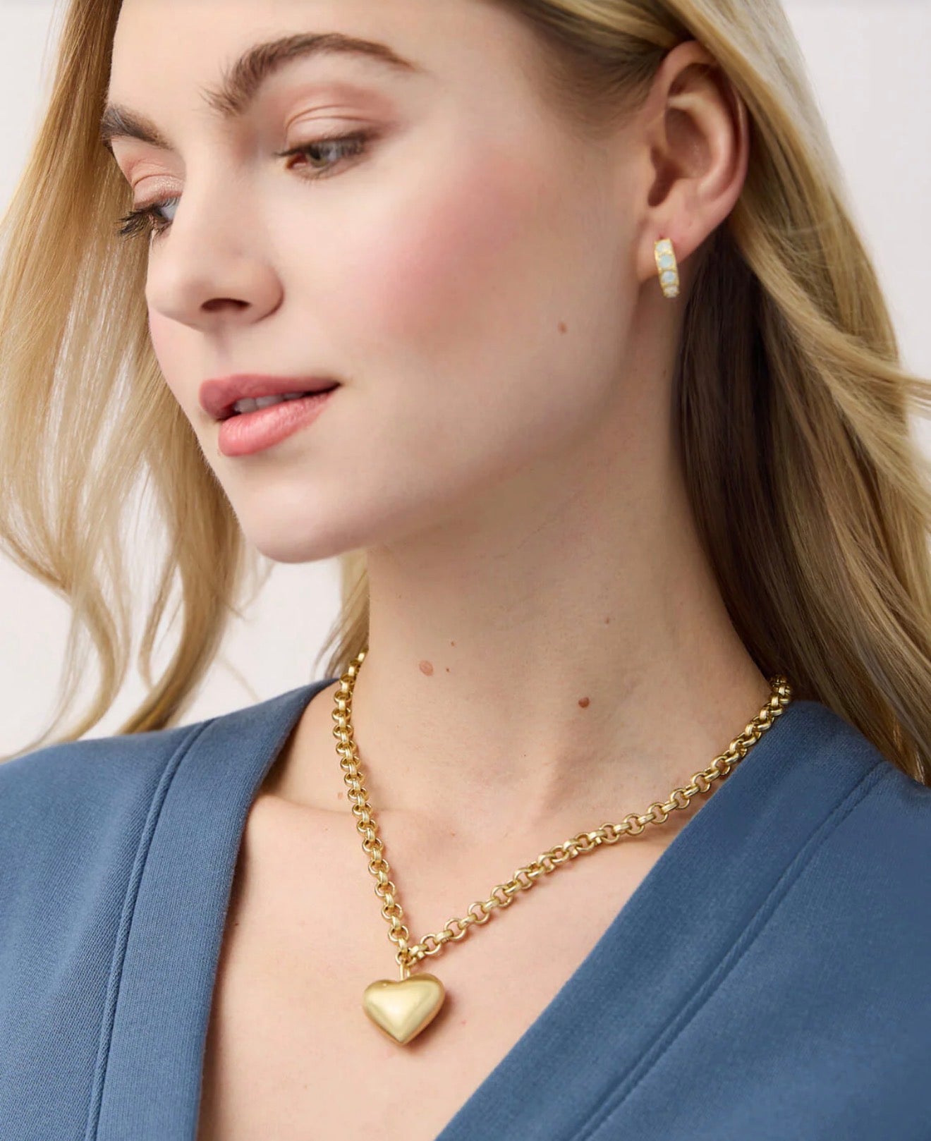 Spartina 449 Anastasia Heart 18” Necklace-Gold