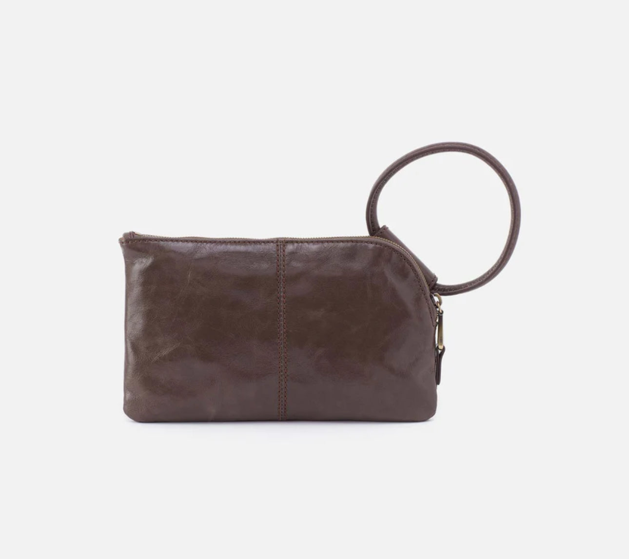 Hobo Bags “Sable” Wristlet Polished Leather- Hearthstone