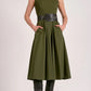 Elan “Kelsie” Mock Neck Maxi Dress - Pine