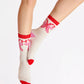 Shiraleah "Candy Cane Bow" Socks-Ivory