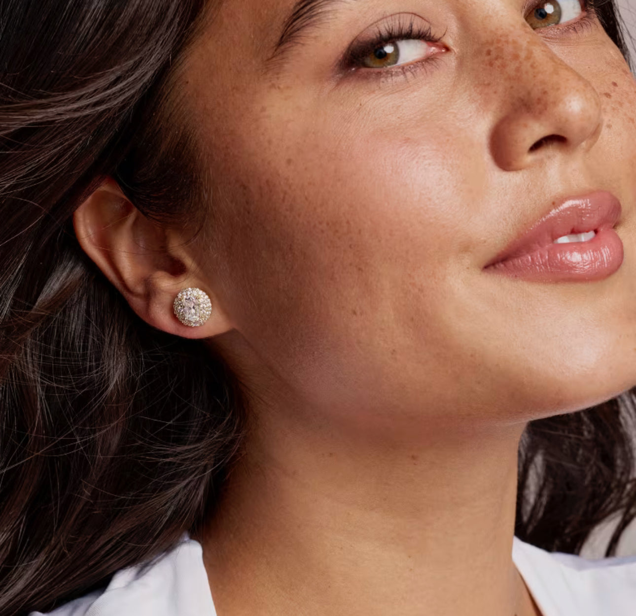 Kendra Scott Bella Stud Earring-Gold White CZ