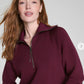 Spanx AirEssentials Half Zip-Plum Berry