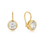 LeMel “Blaire” Bezel Drop Huggie-Gold/CZ