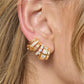 Melinda Maria "Ashley" Ear Crawler-Gold/White CZ