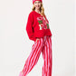 Shiraleah "Oh What Fun" Lounge Sweatshirt-Red