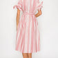 Meet Me in Santorini Shirt Midi Dress-Crimson Weave