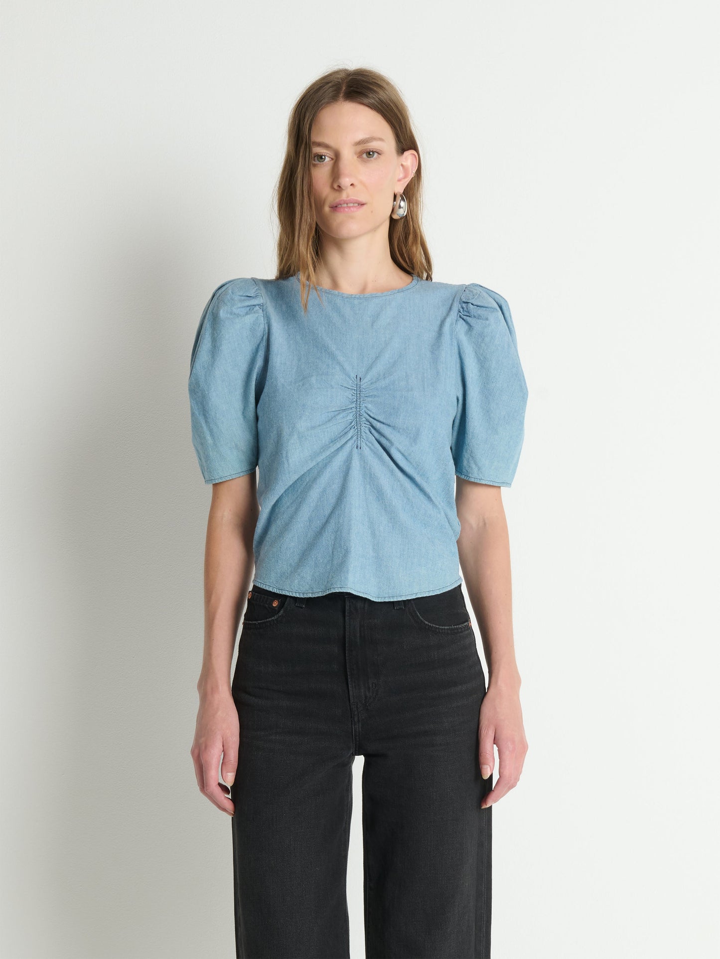 Nation LTD "Cecily" Babydoll Top-Chambray