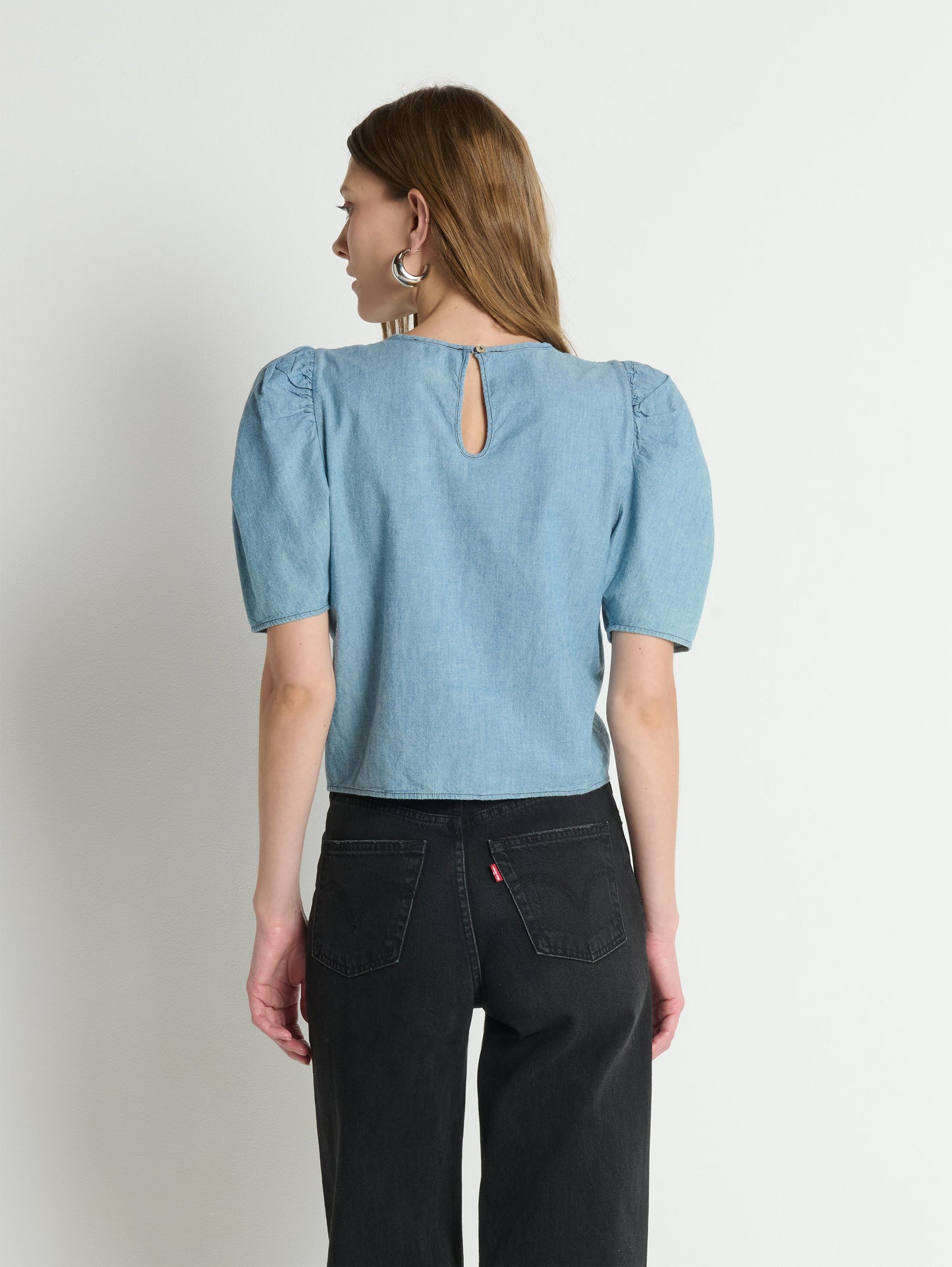 Nation LTD "Cecily" Babydoll Top-Chambray
