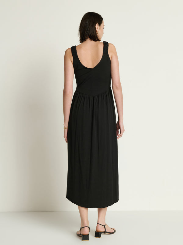Nation LTD “Celine” Tank Midi Dress - Jet Black