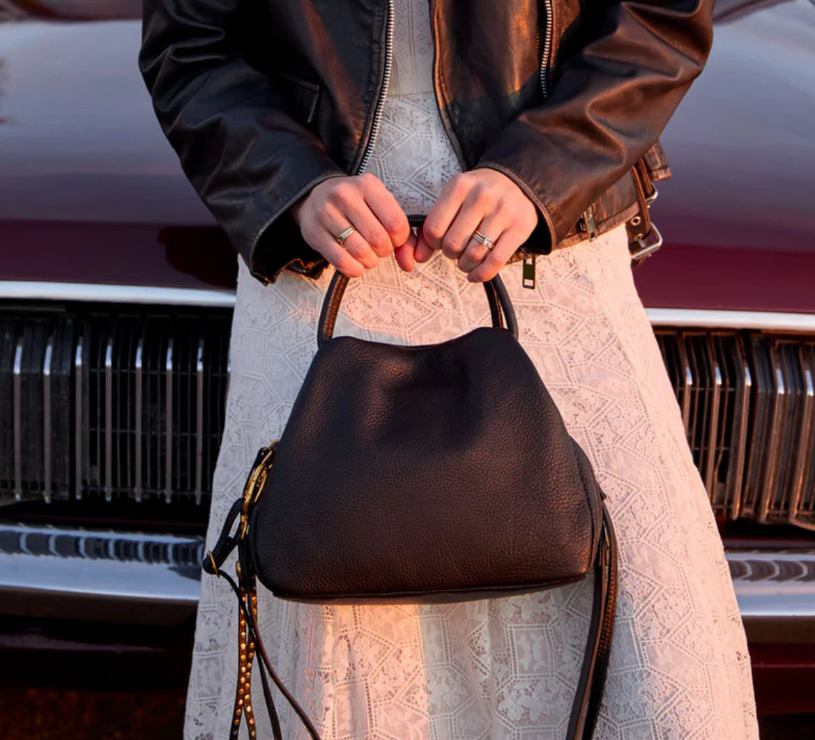 Hobo Bags "Darling" Small Satchel-Black