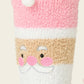 PJ Salvage Cozy Ski Jammie Classic Crew Socks-Pink Santa