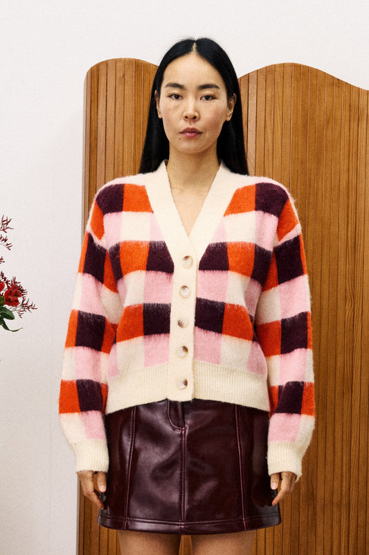 FrNCH Paris "Viola" Cardigan-Rose