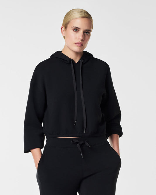 Spanx AirEssentials Cinched Hoodie- Very Black