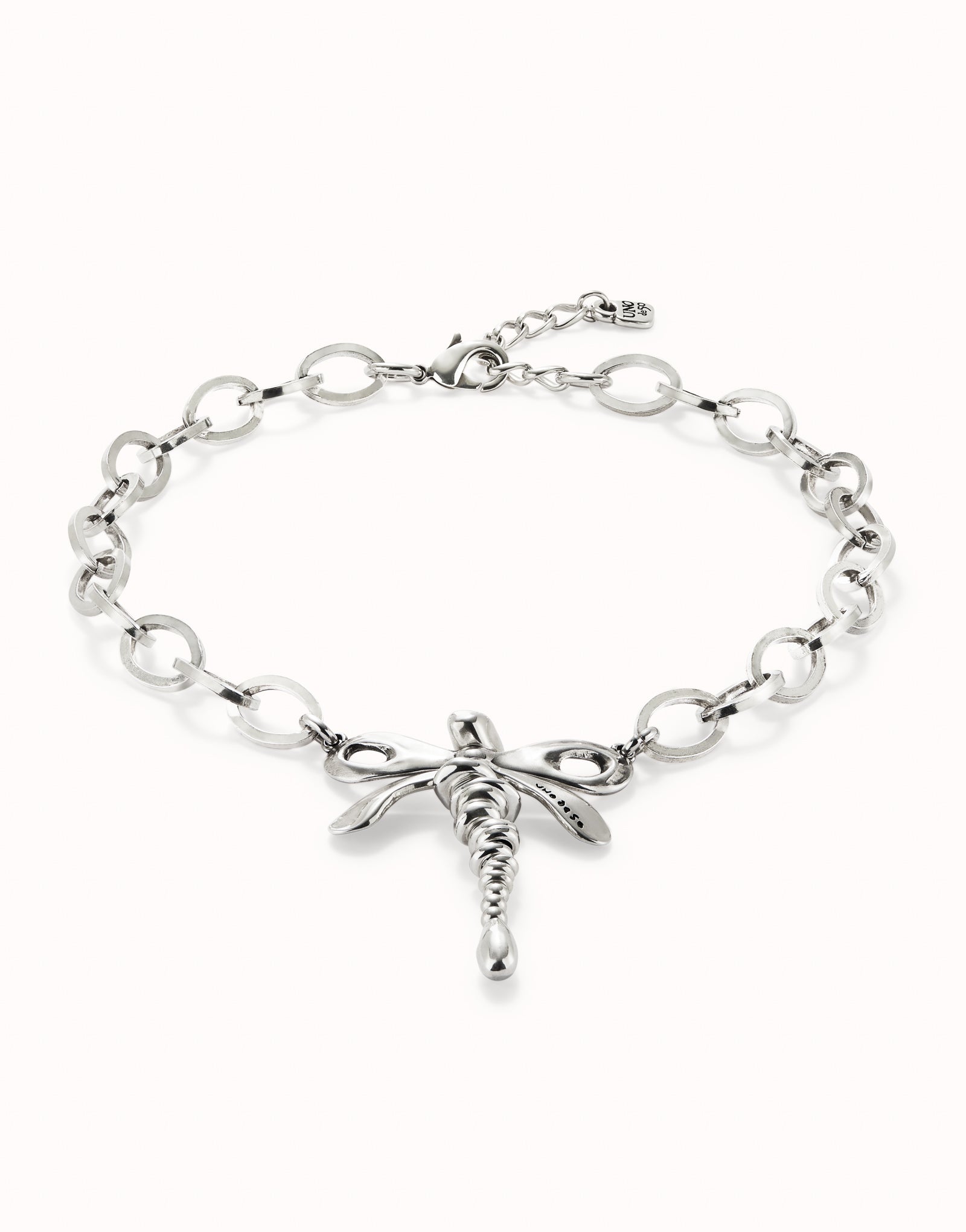 UNO de 50 Ser Rebel Dragonfly トンボネックレス NEW Uno de 50 SER REBEL DRAGONFLY Leather Necklace Sterling