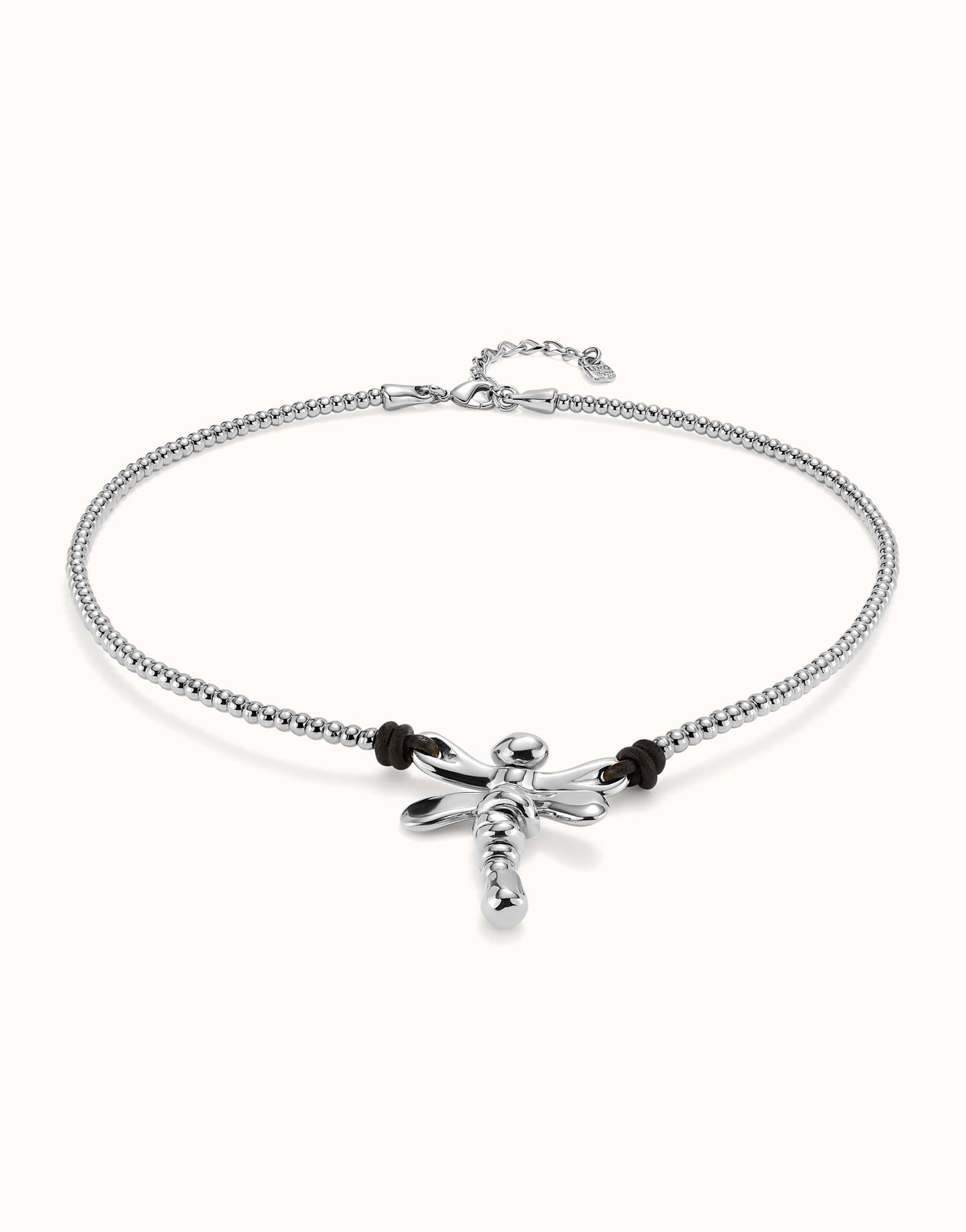 Uno de 50 "To be Rebelled" Dragonfly Short Necklace-Silver