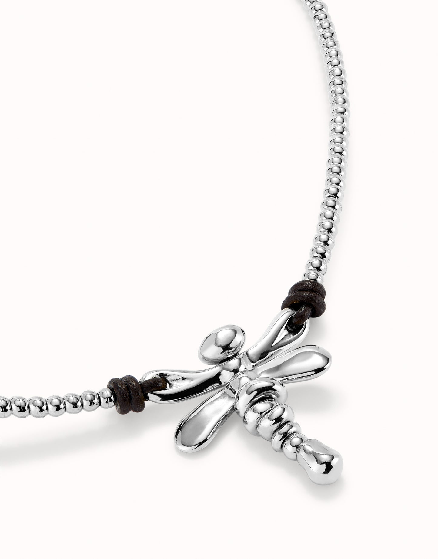 Uno de 50 "To be Rebelled" Dragonfly Short Necklace-Silver