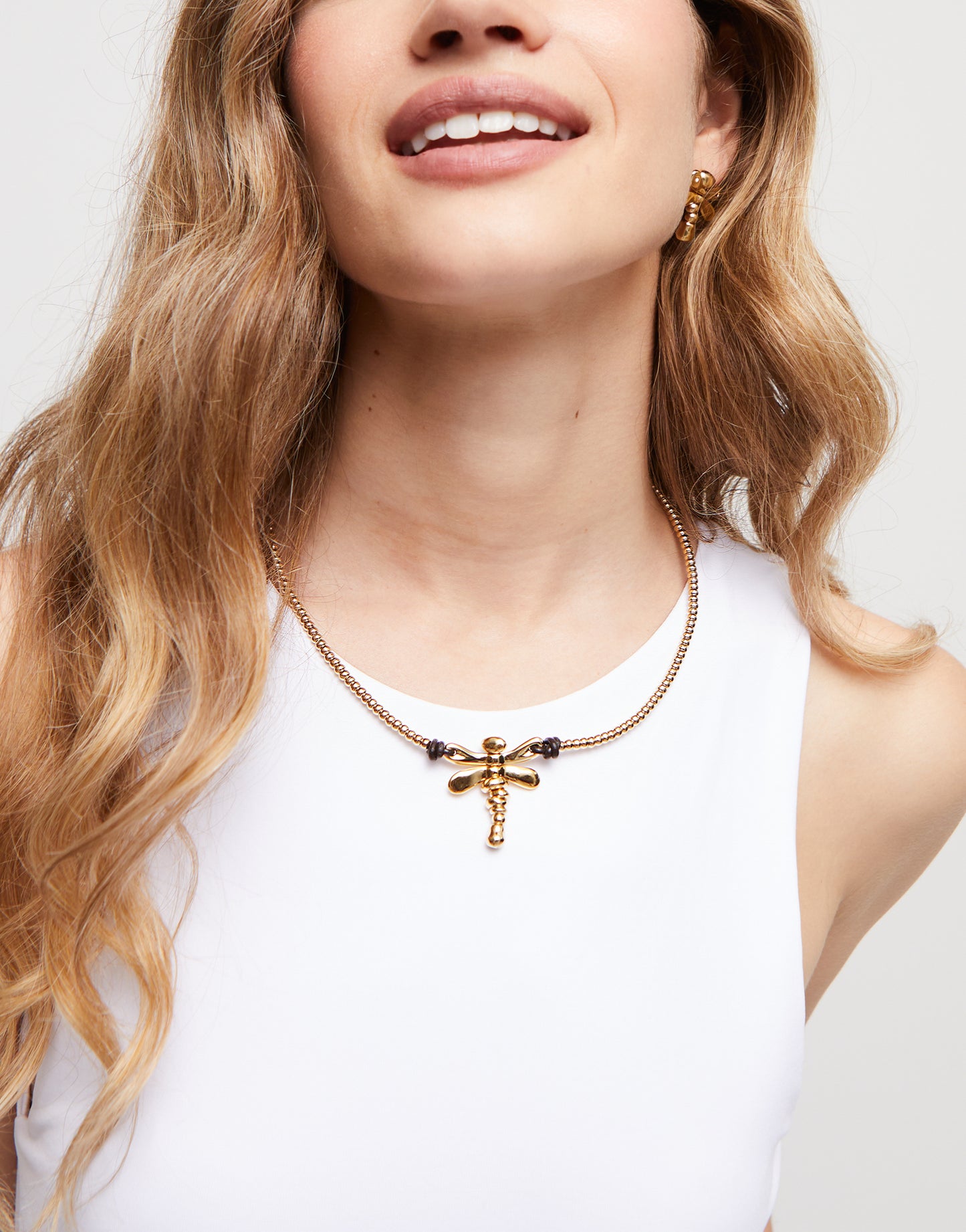 Uno de 50 "To be Rebelled" Dragon Short Necklace-Gold